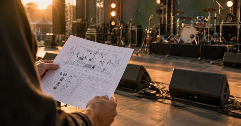 Fiche technique concert : modèle A4 rempli