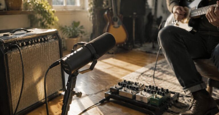 Shure SM7B : test du gain et du bruit